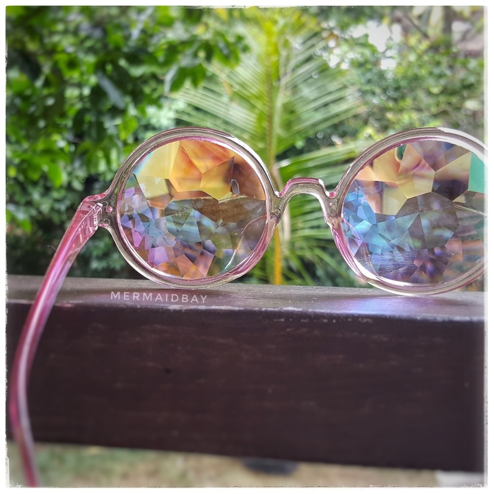 Pink Prism Kalaidoscope Glasses, Festival, Fun - Picture 3 of 8